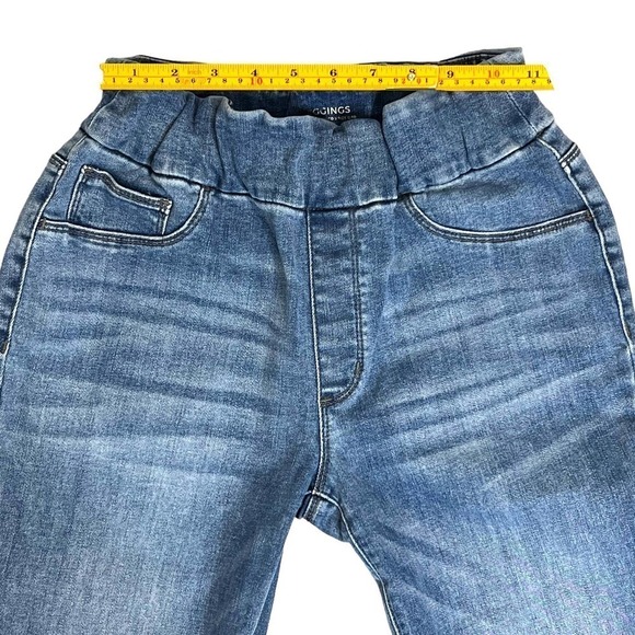 Chicos Pull on Paper Bag Waist High Rise Medium Wash Jeggings Size 6 - Picture 7 of 15